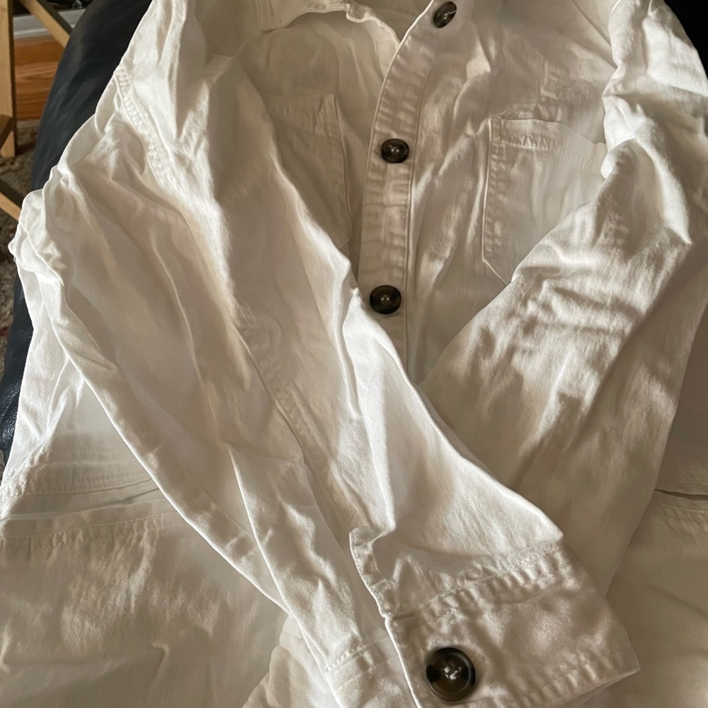 Classic White Button-Up Shirt